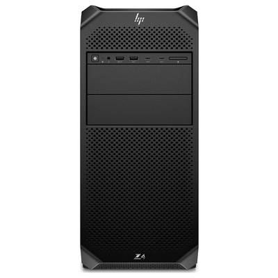 Zwarte computer-toren met geperforeerd frontpaneel, model 'Z4'. Bevat aansluitingen en een stationsruimte, geschikt voor krachtige toepassingen.