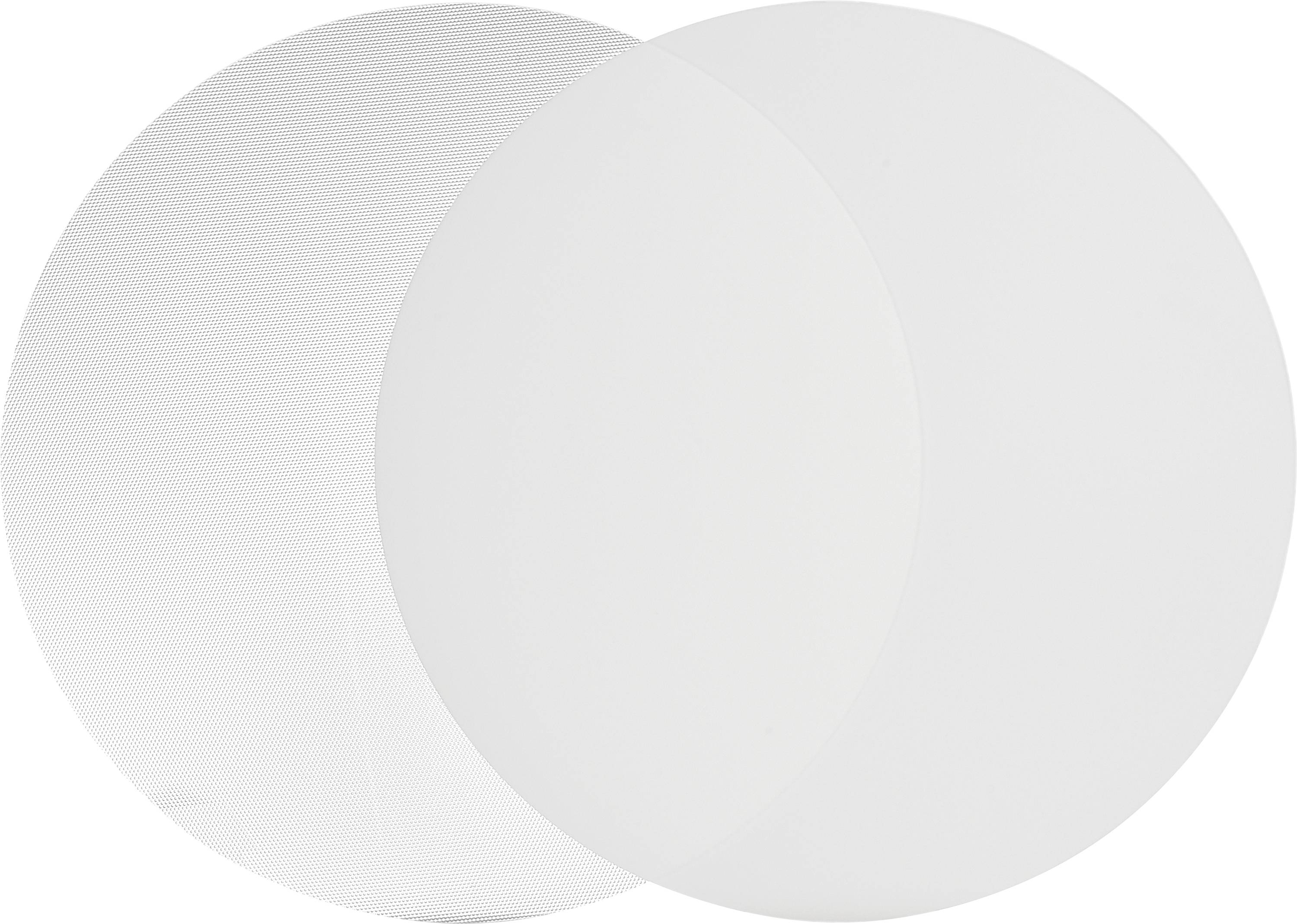 Twee gedeeltelijk transparante witte cirkels die elkaar overlappen op een grijze achtergrond, vormen een Venn-diagram.