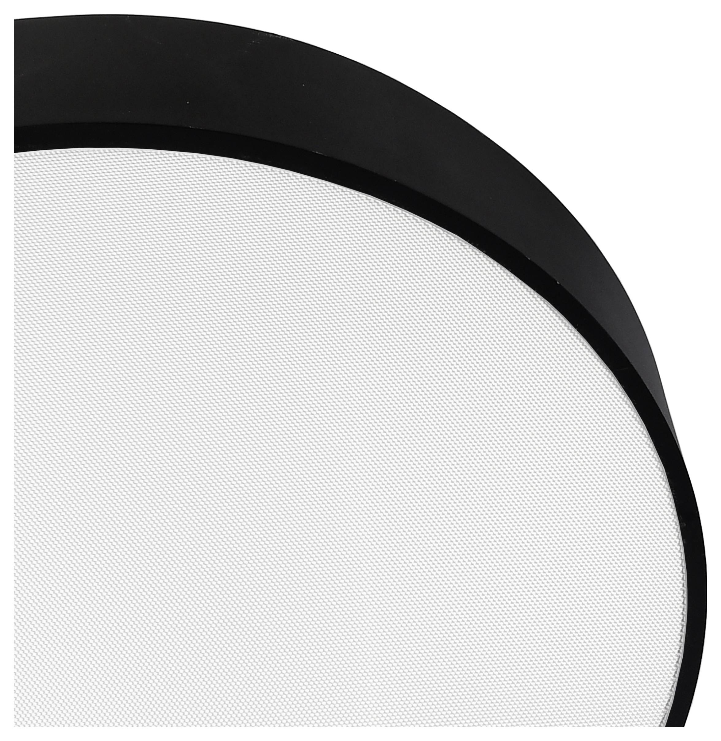 Ronde luidspreker met zwarte behuizingsrand en wit rooster.