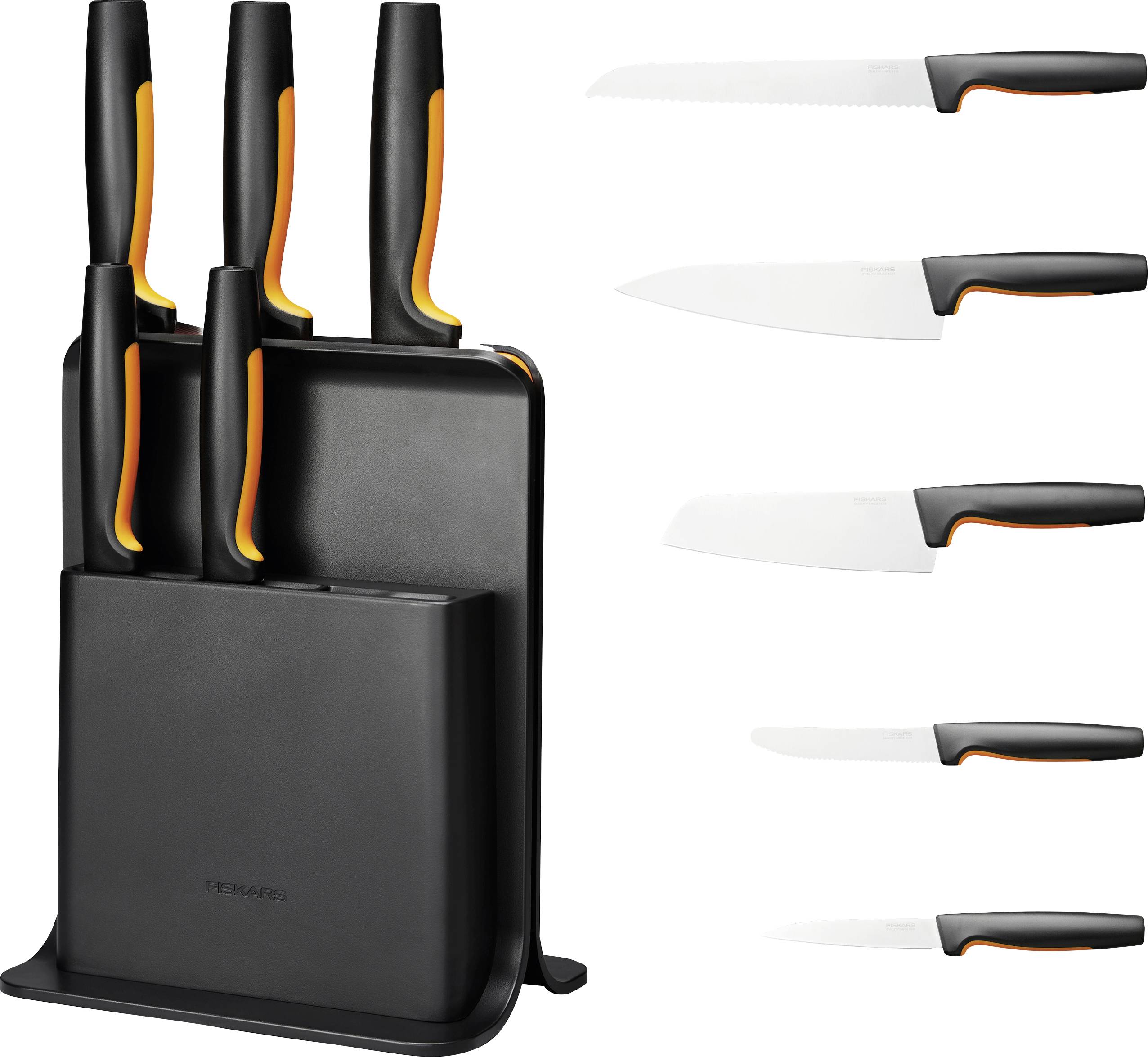 Fiskars Functional Form - Schlitzmesserblock - Edelstahl - Kunststoff - Edelstahl - Edelstahl - Schwarz - Schwarz - Ora