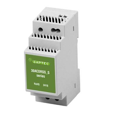 Elektronische module van GAPTEC, serie 30ACDRSS_S, wit behuizing, groen gemarkeerd met 'RoHS 2418', voor paneelmontage.