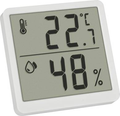 TFA Dostmann Digitales Thermo-Hygrometer 30.5059.02 Thermo- en hygrometer Wit