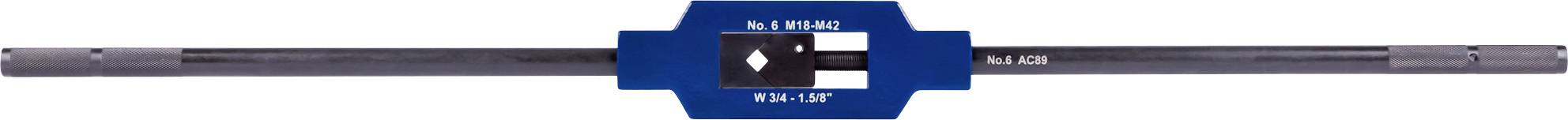 Blauwe optrekstang met zwarte, slipvaste handgreep, monteerbaar aan fitnessapparatuur of muren.