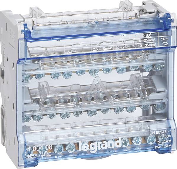 Legrand 400408 400408 klemblok 4P/125A 11KL 6M Klemblok 1 stuk(s)