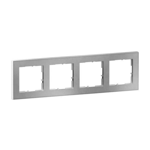 Legrand 765394 Frame Schakelmateriaal Seano RVS 4-voudig 1 stuk(s)