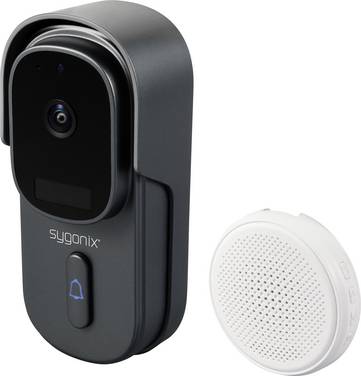 Sygonix    Video-deurintercom via WiFi WiFi, Radiografisch  Grijs, Wit