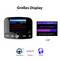 'Groot display' toont een autoradio met DAB-functies: 'DAB AUTOSCAN', 'STATIONS GEVONDEN: 7'. Ondersteunt AVRCP, A2DP, handsfree-profiel.