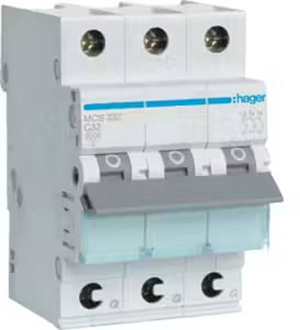 Hager MCS332 MCS332 Zekeringautomaat 3-polig 32 A