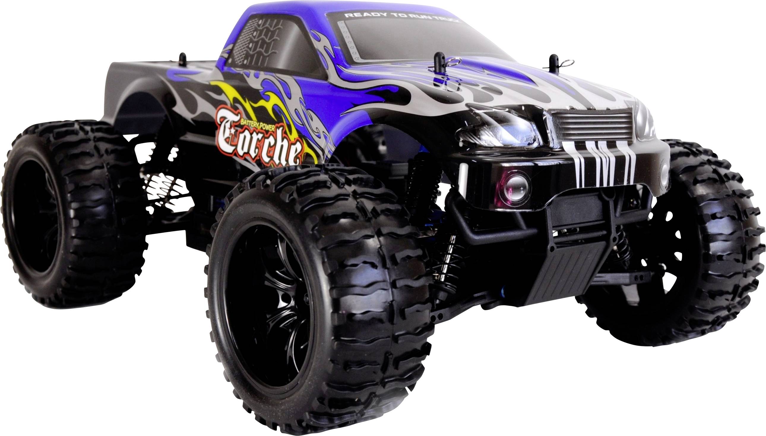 Amewi Torche Brushed 1:10 RC auto Elektro Monstertruck 4WD RTR 2,4 GHz Incl. accu en lader