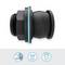 Kabelwartel met afdichting en contramoer, diameter: 26,5 mm (6/3/4") en 33,3 mm (6/1"). Symbool toont 'Push In' montage.