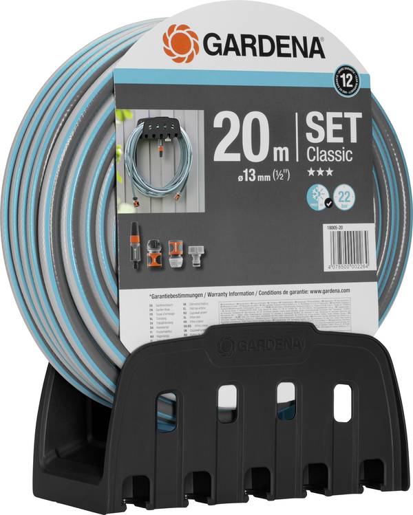 GARDENA mit Schlauch 18005-50 Slanghouder voor aan de muur  20 m 1/2 inch 1 set(s) Zwart