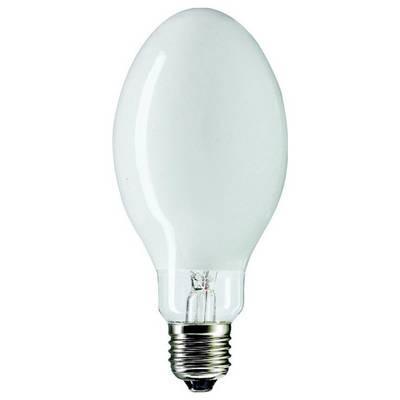 Een witte gloeilamp met een metalen fitting, verticaal gepositioneerd.