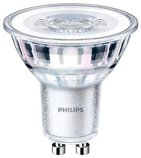 Een LED-lamp van Philips met GU10-fitting, geschikt voor energiezuinige verlichting.