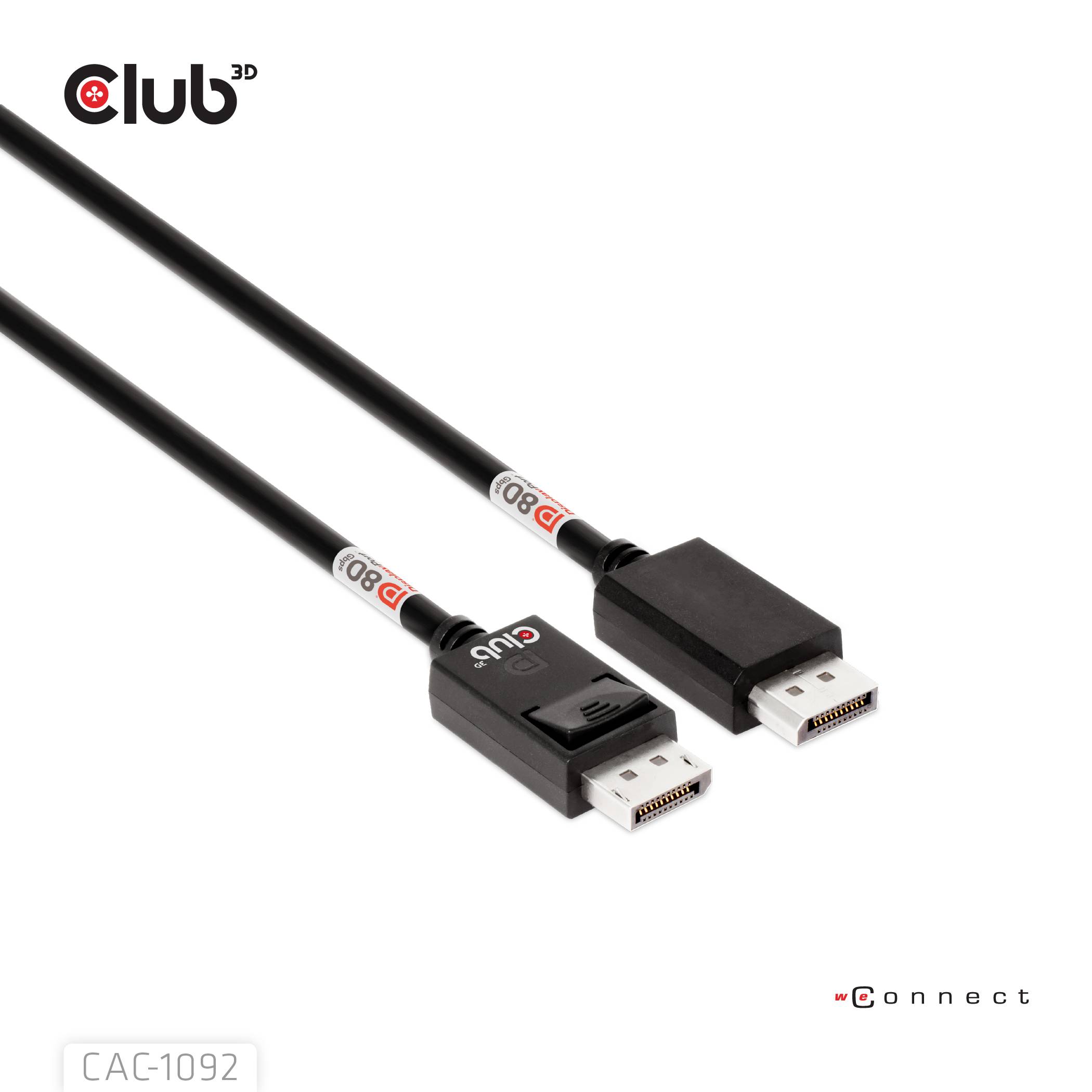 club3D CAC-1092 DisplayPort-kabel DisplayPort Aansluitkabel DisplayPort-stekker 1.6 m Zwart-5