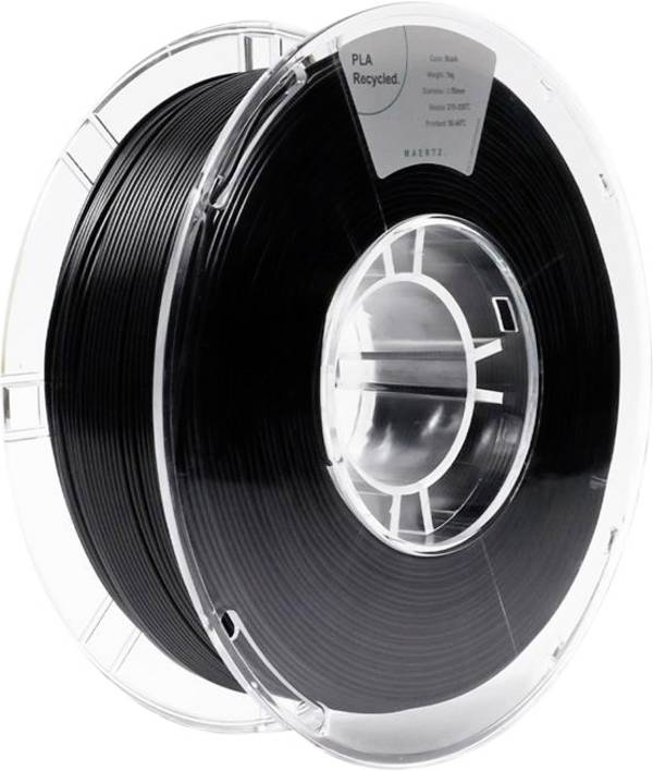 Maertz PMMA-1013-001 PMMA-1013-001 Filament PLA kunststof Gerecycled PLA 1.75 mm 1000 g Zwart 1 stuk(s)