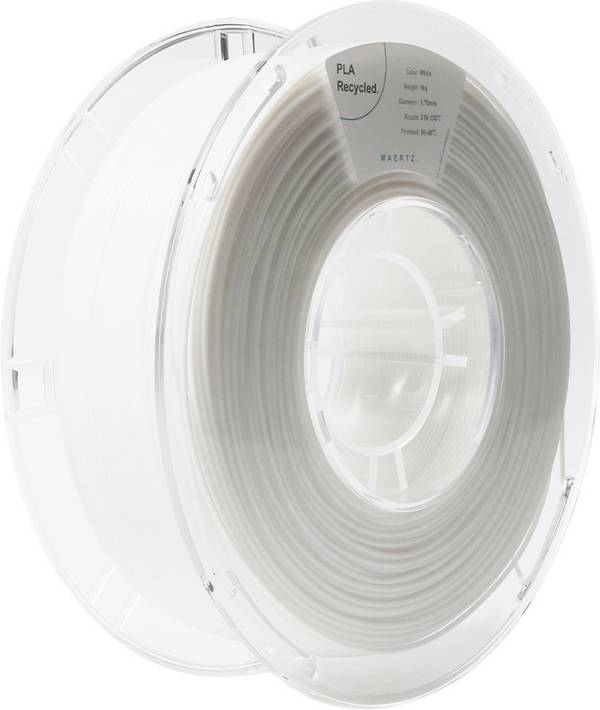 Maertz PMMA-1013-002 PMMA-1013-002 Filament PLA kunststof Gerecycled PLA 1.75 mm 1000 g Wit 1 stuk(s)
