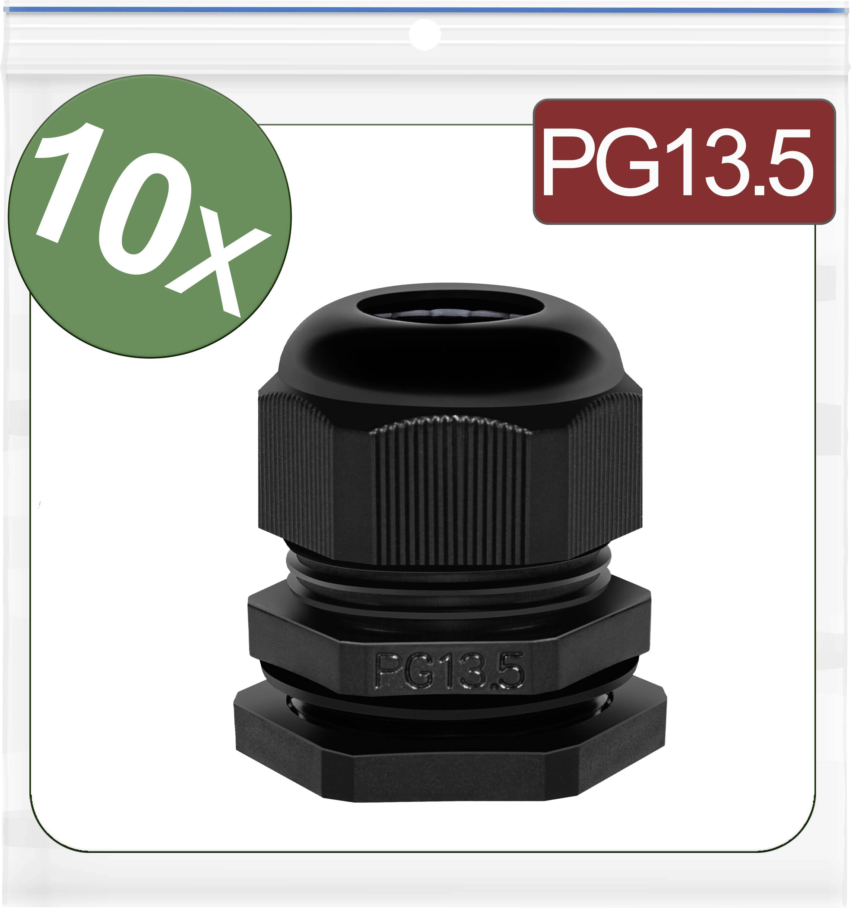 Quadrios 24CA381 Wartel PG13.5 Polyamide Zwart 10 stuk(s)