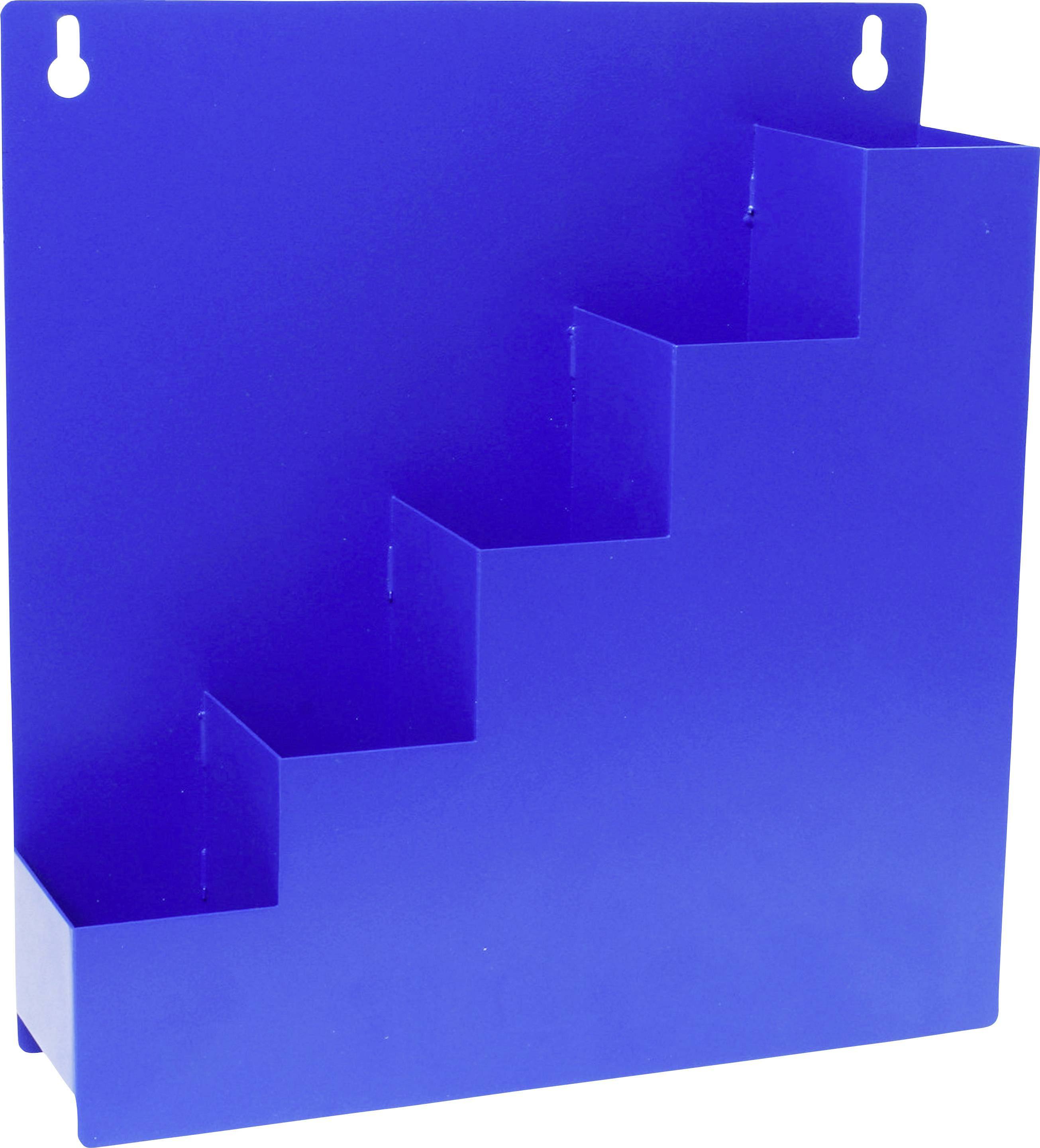 Quadrios 24CA455 Kabelbinder-opbergbox-wandhouder blauw 5 vakken (l x b x h) 30 x 8 x 32 cm-0