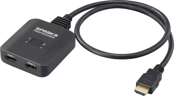 SpeaKa Professional SP-HDMIBS-100 HDMI-switch 2 poorten Ultra HD-geschikt, Bidirectioneel bruikbaar 7680 x 4320 Pixel