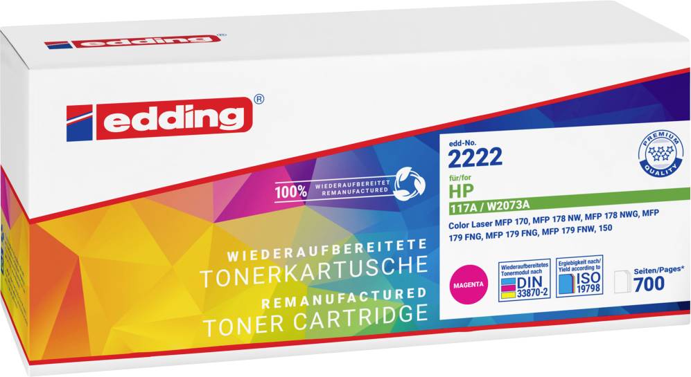 Edding Toner vervangt HP 117A (W2073A) Compatibel Magenta 700 bladzijden EDD-2222 18-2222