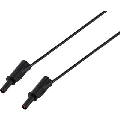 Twee zwarte kabels met stekkerverbindingen, geschikt voor elektrische aansluitingen of apparaataansluitingen.