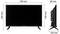 Diagram van een flatscreen-tv met voor- en zijafmetingen: 550 mm breed, 369 mm hoog, 88 mm diep en 142 mm voetbreedte.