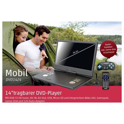 Reflexion DVD1424 Draagbare TV met DVD-speler 36 cm 14 inch Energielabel: E (A - G) Werkt op een accu-7