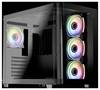 LC Power LC-8001B-ON Micro-tower Gaming-behuizing Zwart Zijvenster