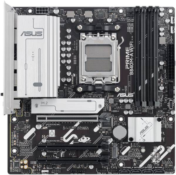 Asus PRIME B840M-A Moederbord Socket AMD AM5 Vormfactor Micro-ATX Moederbord chipset AMD® B840