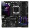 Moederbord van een computer met het model 'ASRock B550 Phantom Gaming-ITX', toont CPU-socket, RAM-sleuven en heatsinks.
