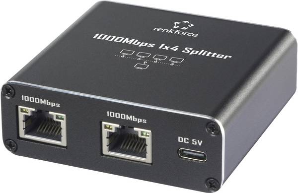 Renkforce RF-6739680 RF-GES-400 Netwerk switch RJ45 5 poorten 1 GBit/s USB-stroomverzorging