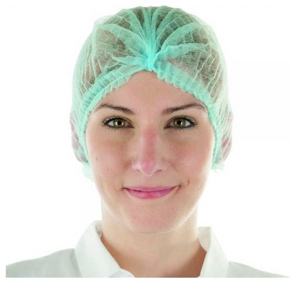 Franz Mensch FM1042  Wegwerpkap haarnet blauw, 100 stuks      Blauw