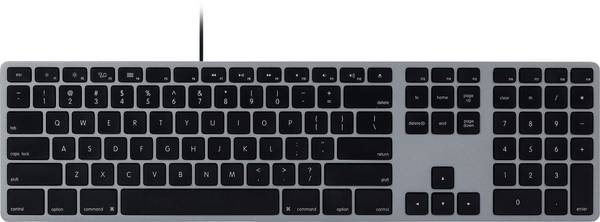 Matias FK318B Wired Aluminium Keyboard for Mac Toetsenbord USB QWERTY, US-Engels, Mac Space grijs