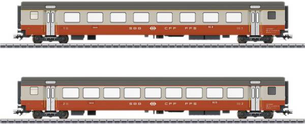 Märklin 42191 H0 set van 2 personenrijtuigen Swiss Express van de SBB