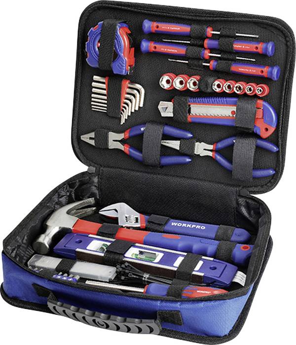 WorkPro WP209066 Gereedschapsset Doe-het-zelver, Universeel, Technicus Incl. tas 100-delig