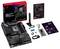 Een gaming moederbord kit met WiFi antenne, kabels en gebruikershandleiding. Gelabeld als 'ROG Strix B660-F Gaming WiFi' op de verpakking.