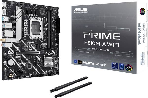 Asus PRIME H810M-A WIFI Moederbord Socket Intel LGA 1851 Vormfactor Micro-ATX Moederbord chipset Intel® H810