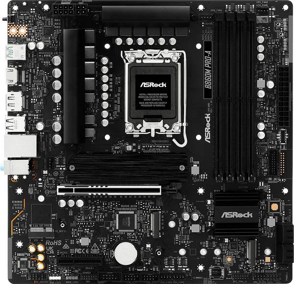 ASRock B860M Pro-A Moederbord Socket Intel LGA 1851 Vormfactor ATX