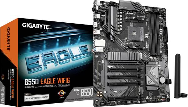 Gigabyte B550 EAGLE WIFI6 Moederbord Socket AMD AM4 Vormfactor ATX Moederbord chipset AMD® B550