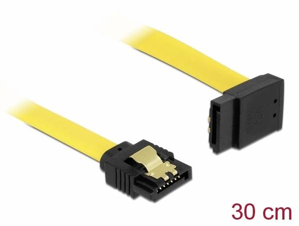 Delock HDD Aansluitkabel [1x SATA-stekker 7-polig - 1x SATA-stekker 7-polig] 30 cm Geel, Zwart