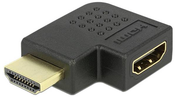 Delock 65077 HDMI Adapter [1x HDMI-stekker - 1x HDMI-bus] Meerdere kleuren 90° haaks naar links