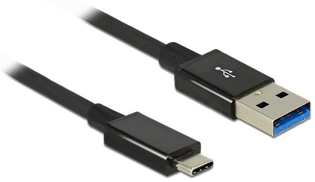USB-kabel met een USB-A- en een USB-C-connector, waardoor compatibiliteit tussen oudere en nieuwere apparaten wordt mogelijk gemaakt.