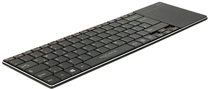 Delock 12454 Toetsenbord Radiografisch, Draadloos QWERTZ, Duits Zwart-0