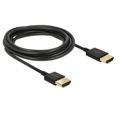 Een zwart HDMI-kabel met gouden connectoren, opgerold met zichtbare aansluitingen, gebruikt voor het verbinden van audio- en videobronnen.
