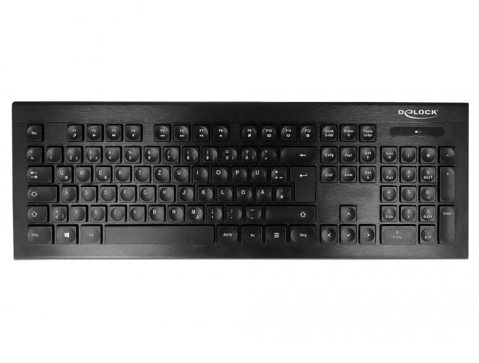 Delock 12671 Toetsenbord Draadloos QWERTZ, Duits Zwart USB-aansluiting-3