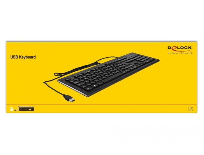 Delock 12672 Toetsenbord Kabelgebonden QWERTZ, Duits Zwart Multimediatoetsen-4