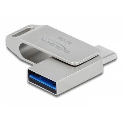 Delock 54074 USB-stick 32 GB Zilver 54074 USB-A, USB-C-0