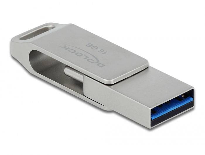 Delock 54075 Glazen pot voor USB-sticks 64 GB Zilver 54075 USB, USB-A, USB-C-3