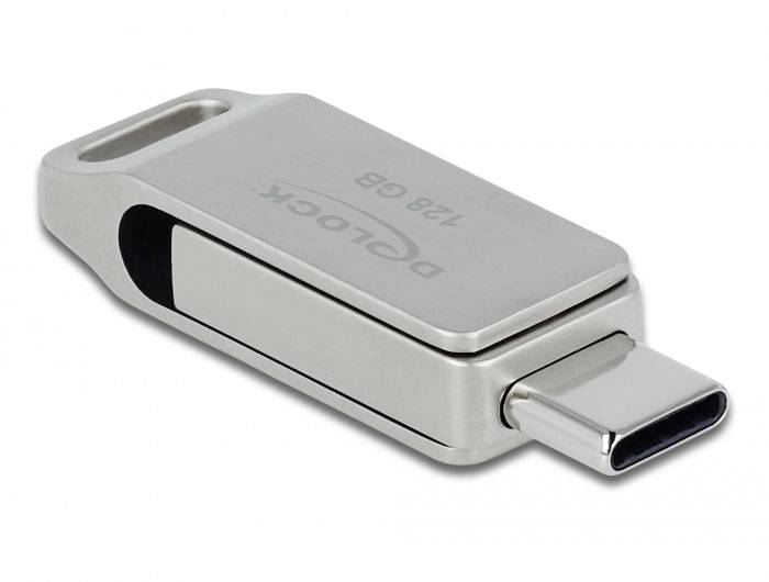Delock USB 5 Gbps USB-C™ + Type-A Memory Stick 128 GB - Metal Housing-2