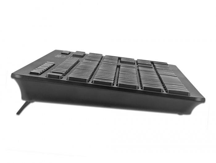Delock 12004 Toetsenbord Draadloos QWERTZ, Duits Zwart USB-aansluiting-2